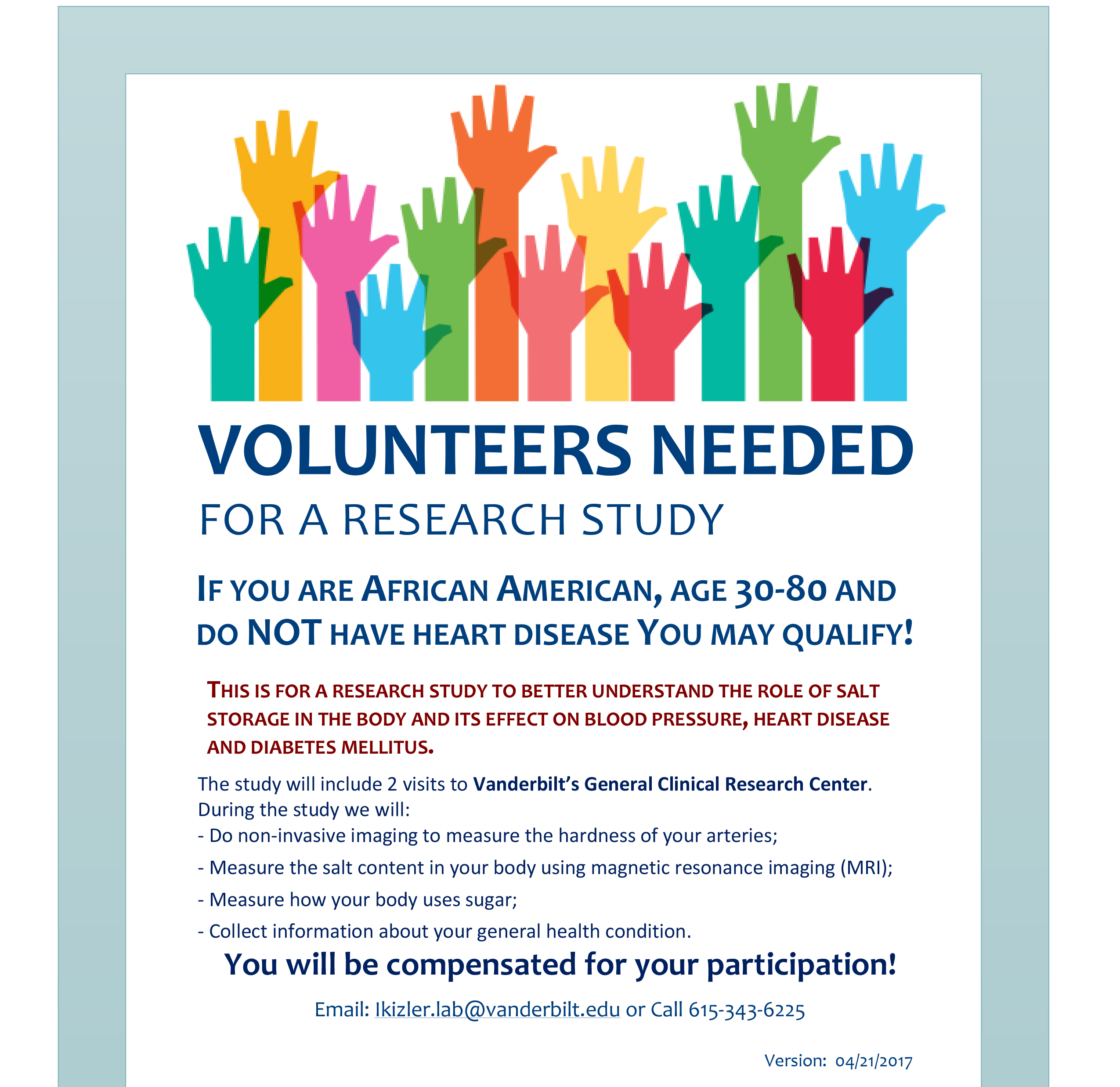 research volunteer opportunities