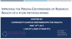 Improving the Person-Centeredness of Research: Results of a PCORI Methods Award