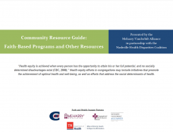 Community Resource Guide: Faith-Based Programs and Other Resources